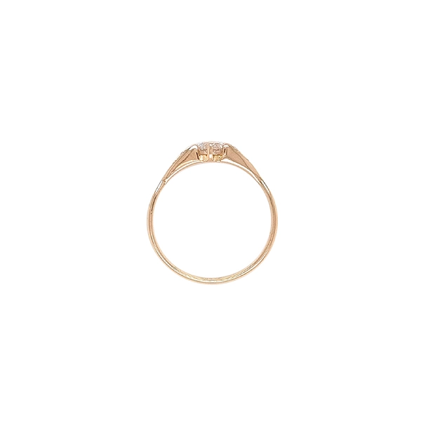 Gold Ladies Ring with Zircones