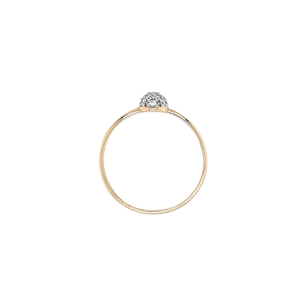 Gold Ladies Ring with Zircones