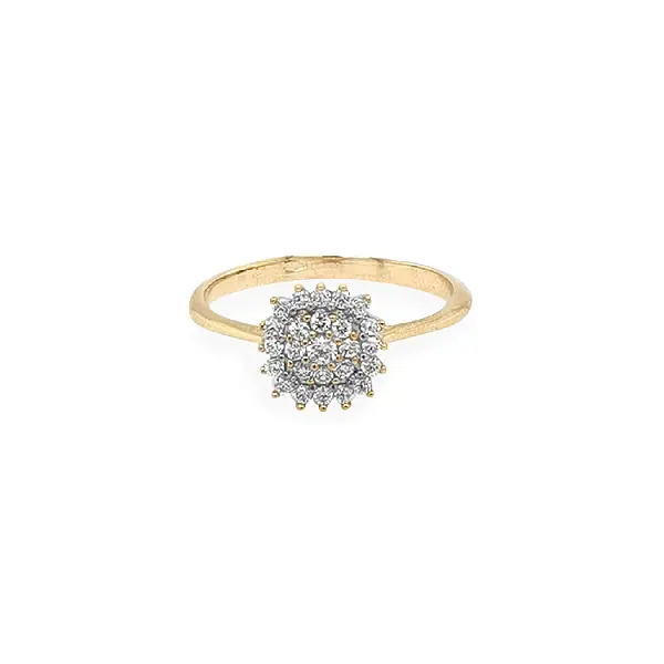 Gold Ring with Zircons