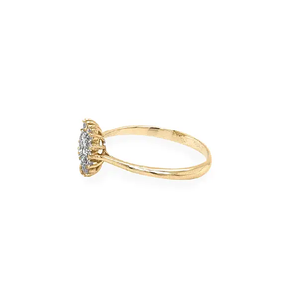 Gold Ring with Zircons