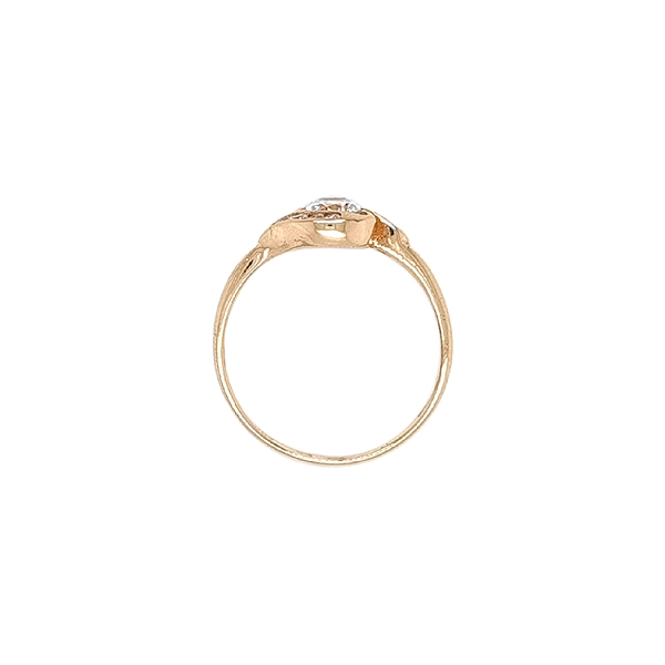 Gold Ring with Zircons