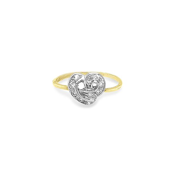 Gold Ring with Zircons