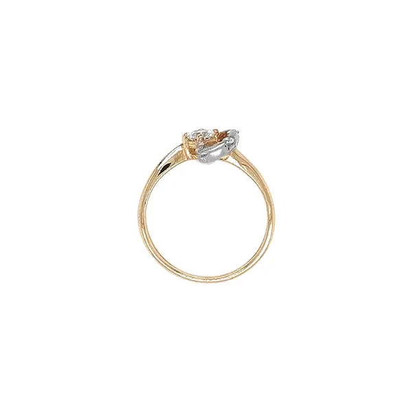 Gold Ring with Zircons