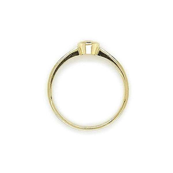 Gold Engagement Ring with Zircon