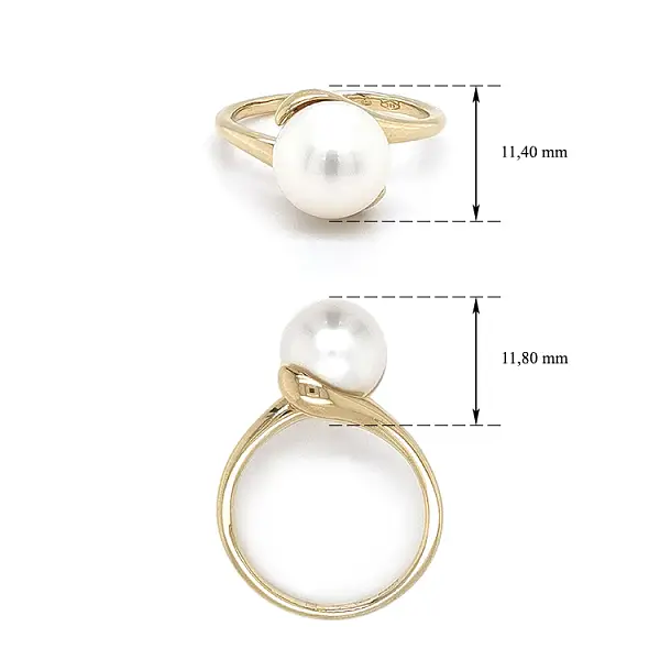 Gold Ring with Pearl