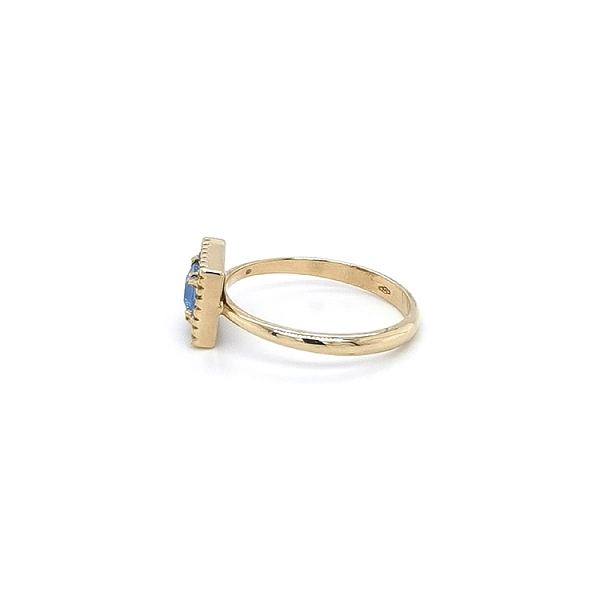 Gold Ring with Blue Stone