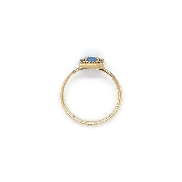 Gold Ring with Blue Stone