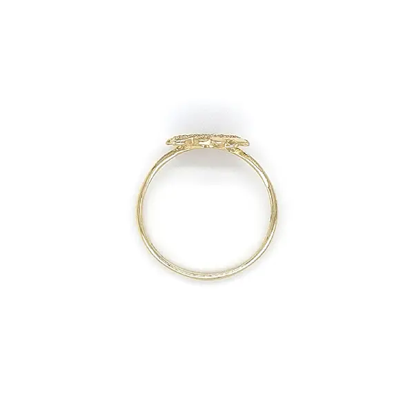 Gold Ring Hello Kitty with Zircons