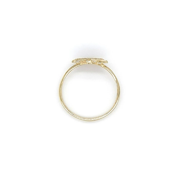 Gold Ring Hello Kitty with Zircons