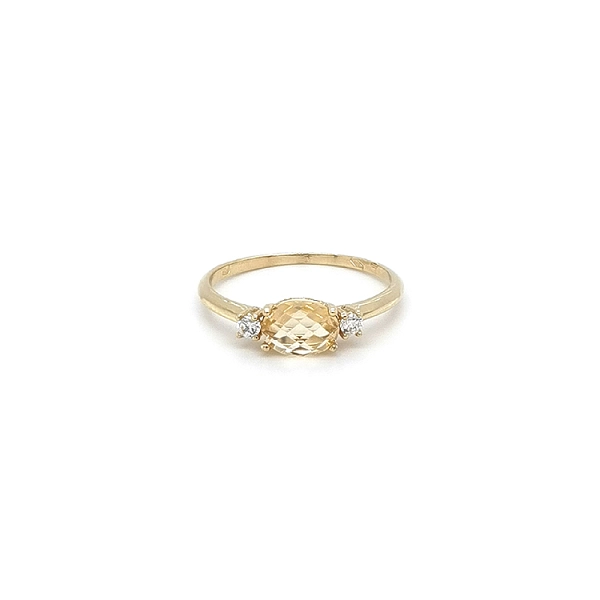 Gold Ring with Citrine