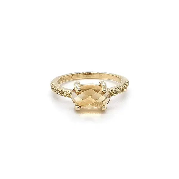 Gold Ring with Citrine