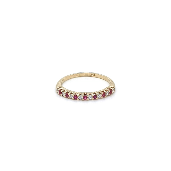 Gold Ring with Red Stones
