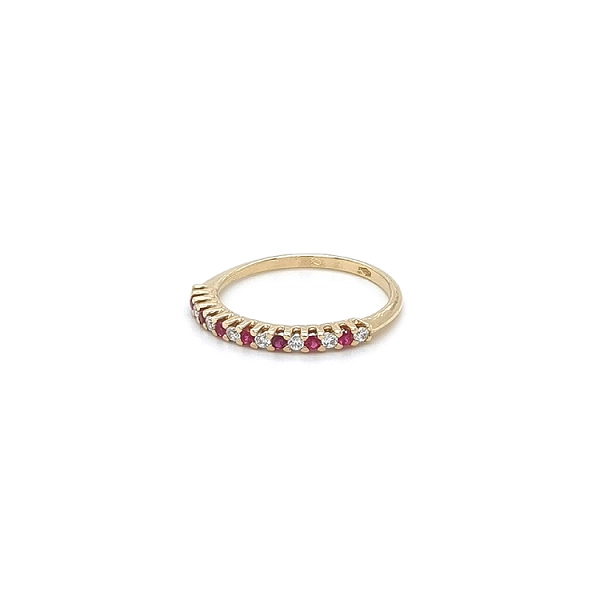 Gold Ring with Red Stones