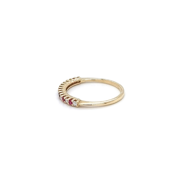 Gold Ring with Red Stones