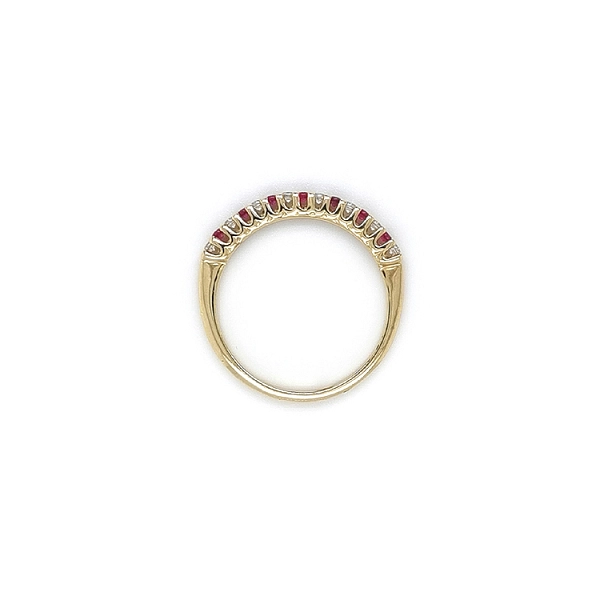 Gold Ring with Red Stones