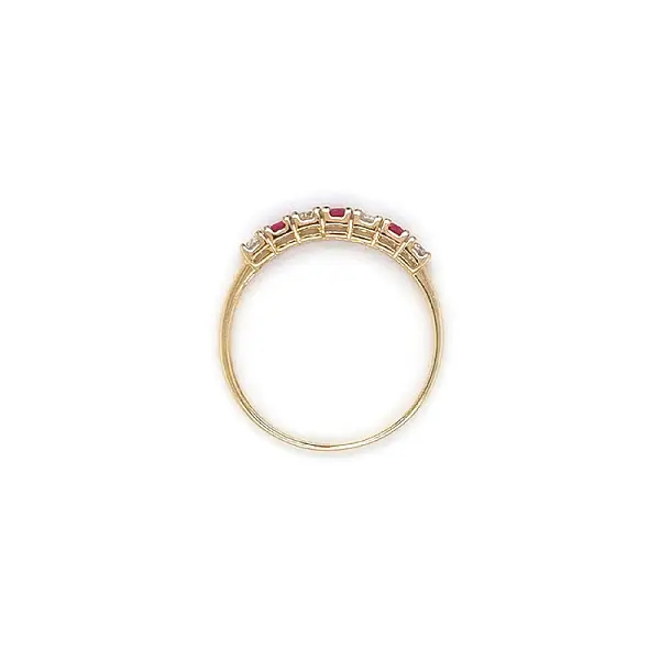 Gold Ring with Pink Stones