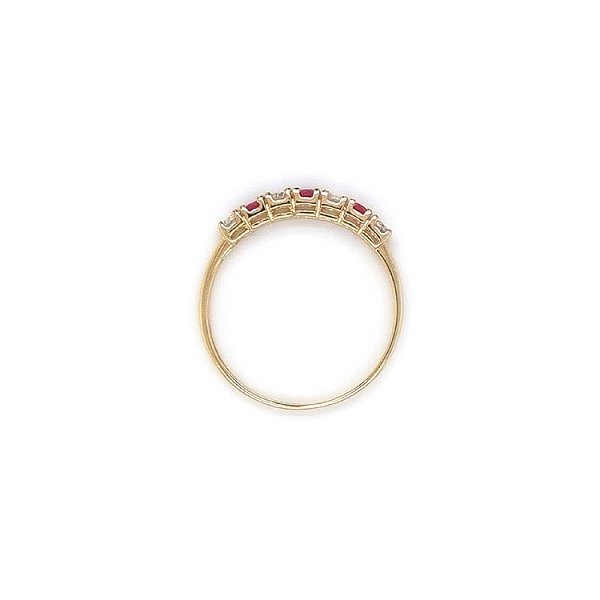 Gold Ring with Pink Stones