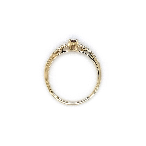 Gold Ring with Záhněda and Zirkony
