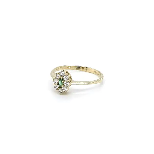 Gold Ring with Green Stone