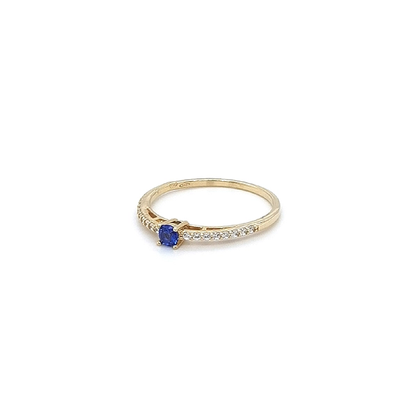 Gold Ring with Blue Stone