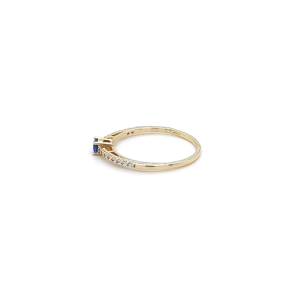 Gold Ring with Blue Stone