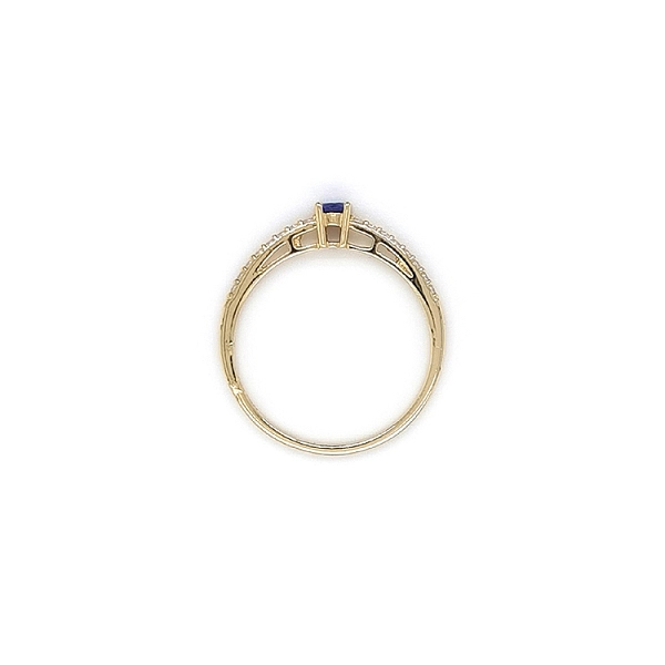 Gold Ring with Blue Stone