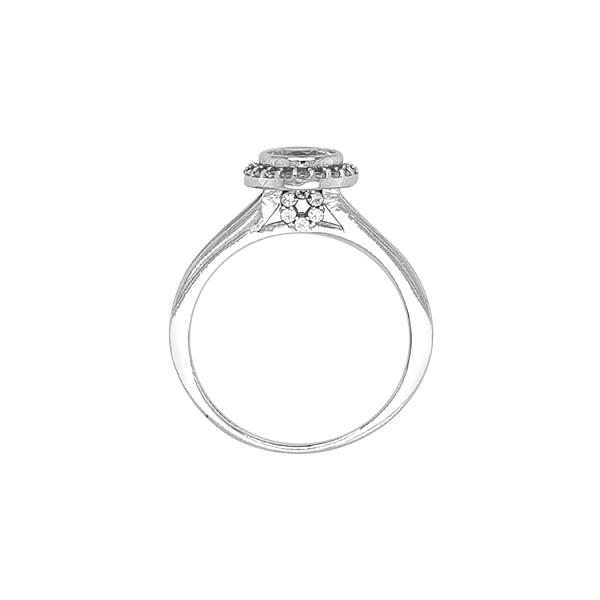 Gold Engagement Ring with Zircones
