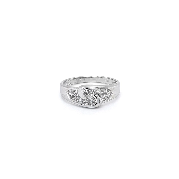 Ring with White Gold Zircons