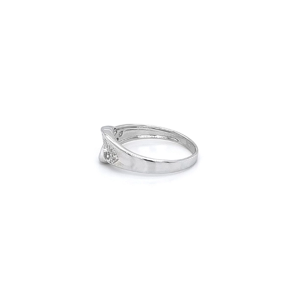 Ring with White Gold Zircons
