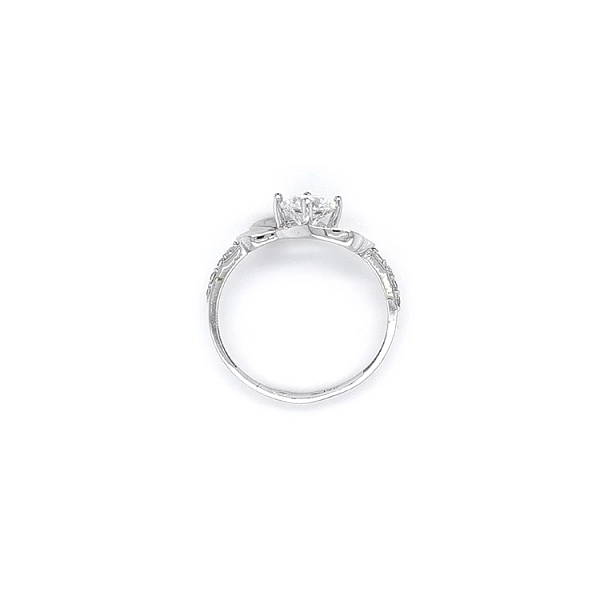 Ring with White Gold Zircons