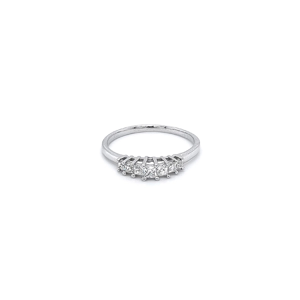 Ring with White Gold Zircons