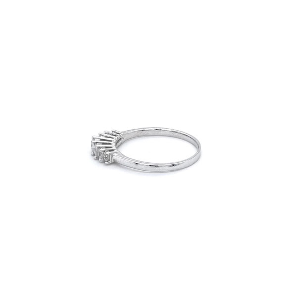 Ring with White Gold Zircons