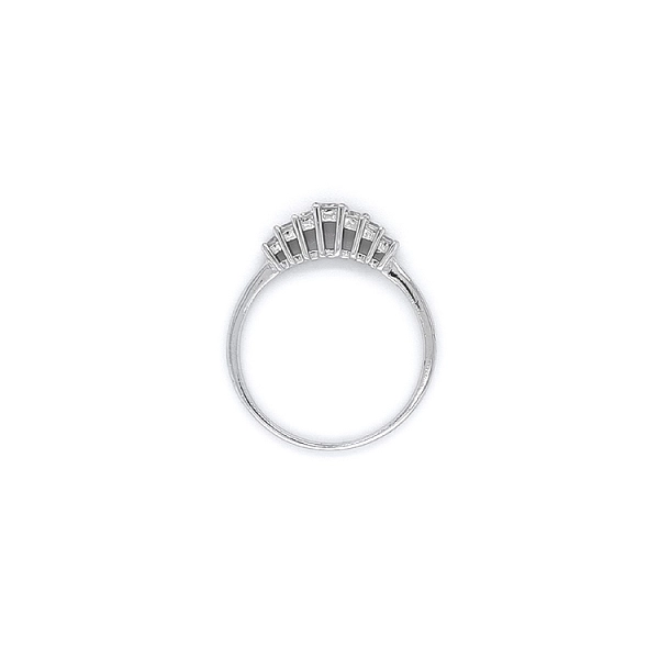 Ring with White Gold Zircons