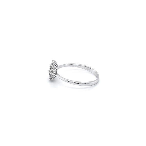 Ring with White Gold Zircons