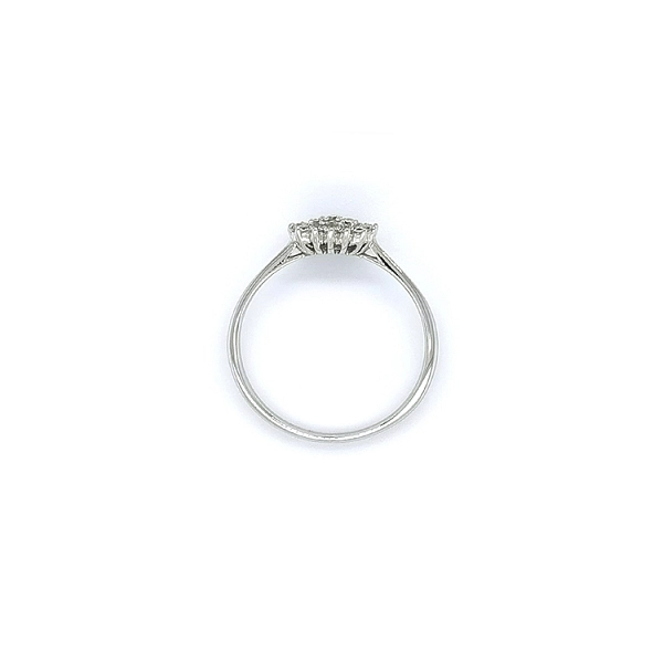 Ring with White Gold Zircons