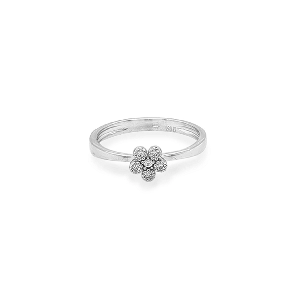Gold Ring with Zircons