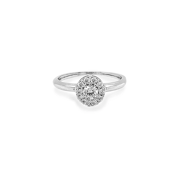 Gold Ring with Zircons