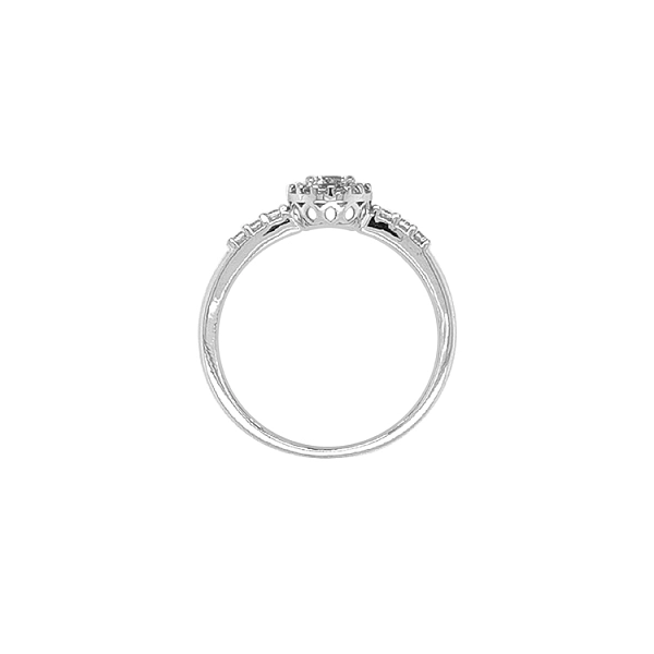 Gold Engagement Ring with Zircones