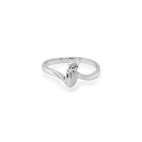 Gold Ring with Zircon