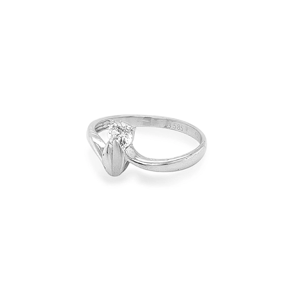 Gold Ring with Zircon