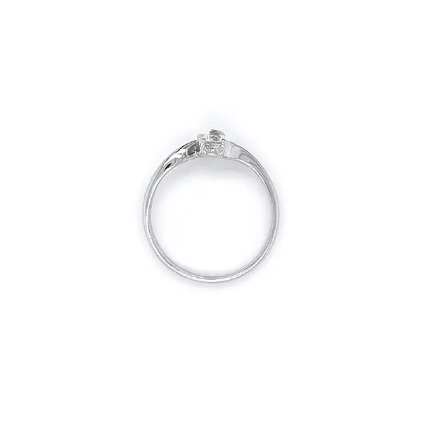 Ring with Zircon from White Gold