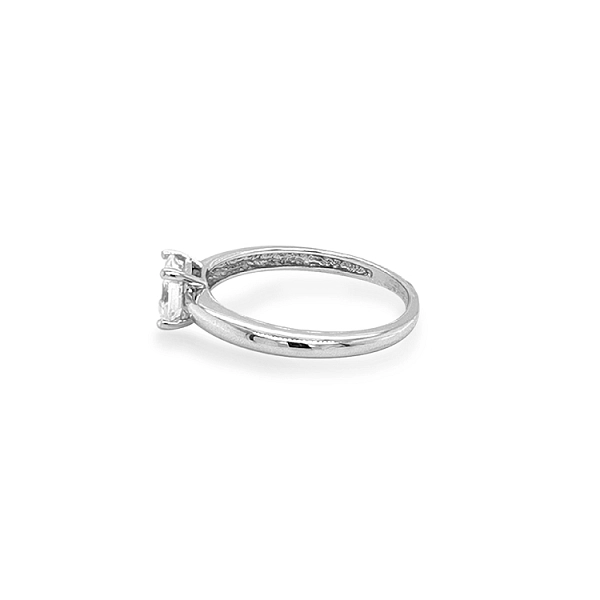 Gold Engagement Ring with Zircon