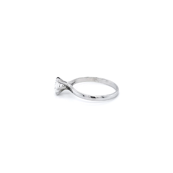 Engagement Ring with White Gold Zircon