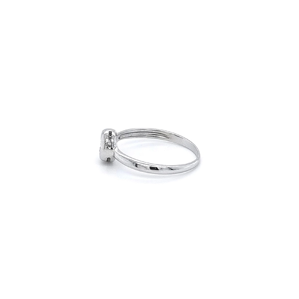 Engagement Ring with White Gold Zircon