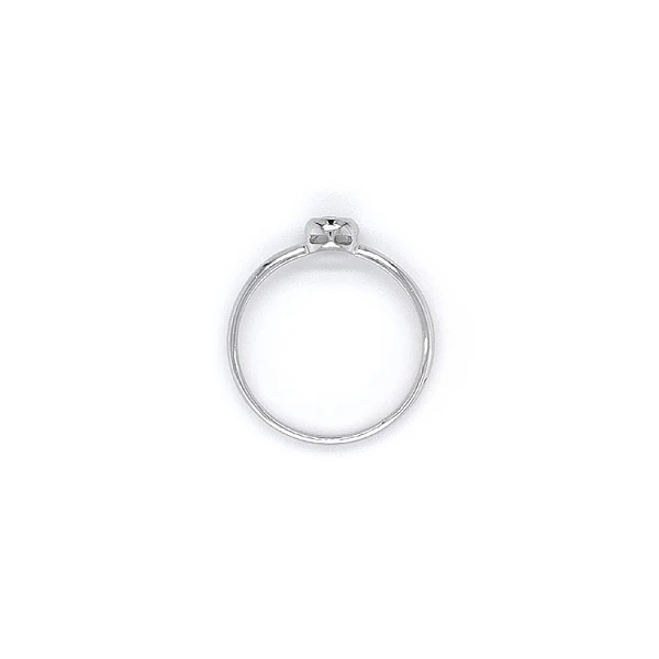 Engagement Ring with White Gold Zircon