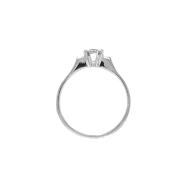 Gold Engagement Ring with Zircon