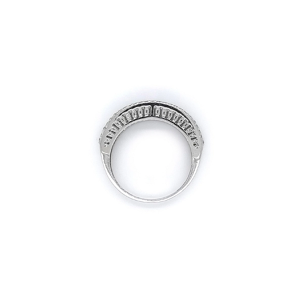 Ring with White Gold Zircons