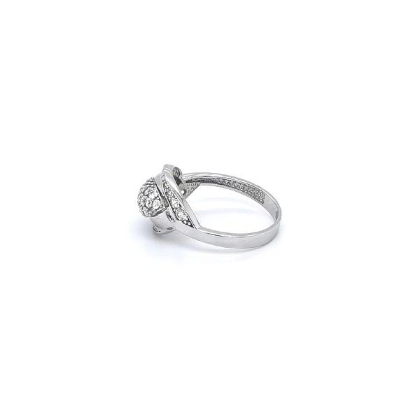 Ring with White Gold Zircons