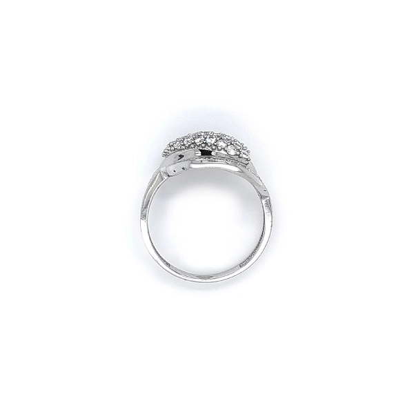 Ring with White Gold Zircons
