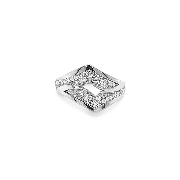 Gold Ring with Zircons